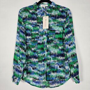 Turo Vince Camuto Lightweight Sheer Women Petite Medium Long Sleeve Button Top